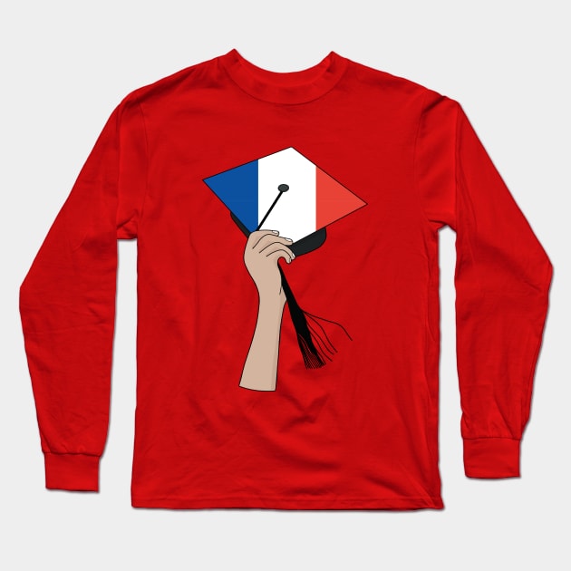 Holding the Square Academic Cap France Long Sleeve T-Shirt by DiegoCarvalho